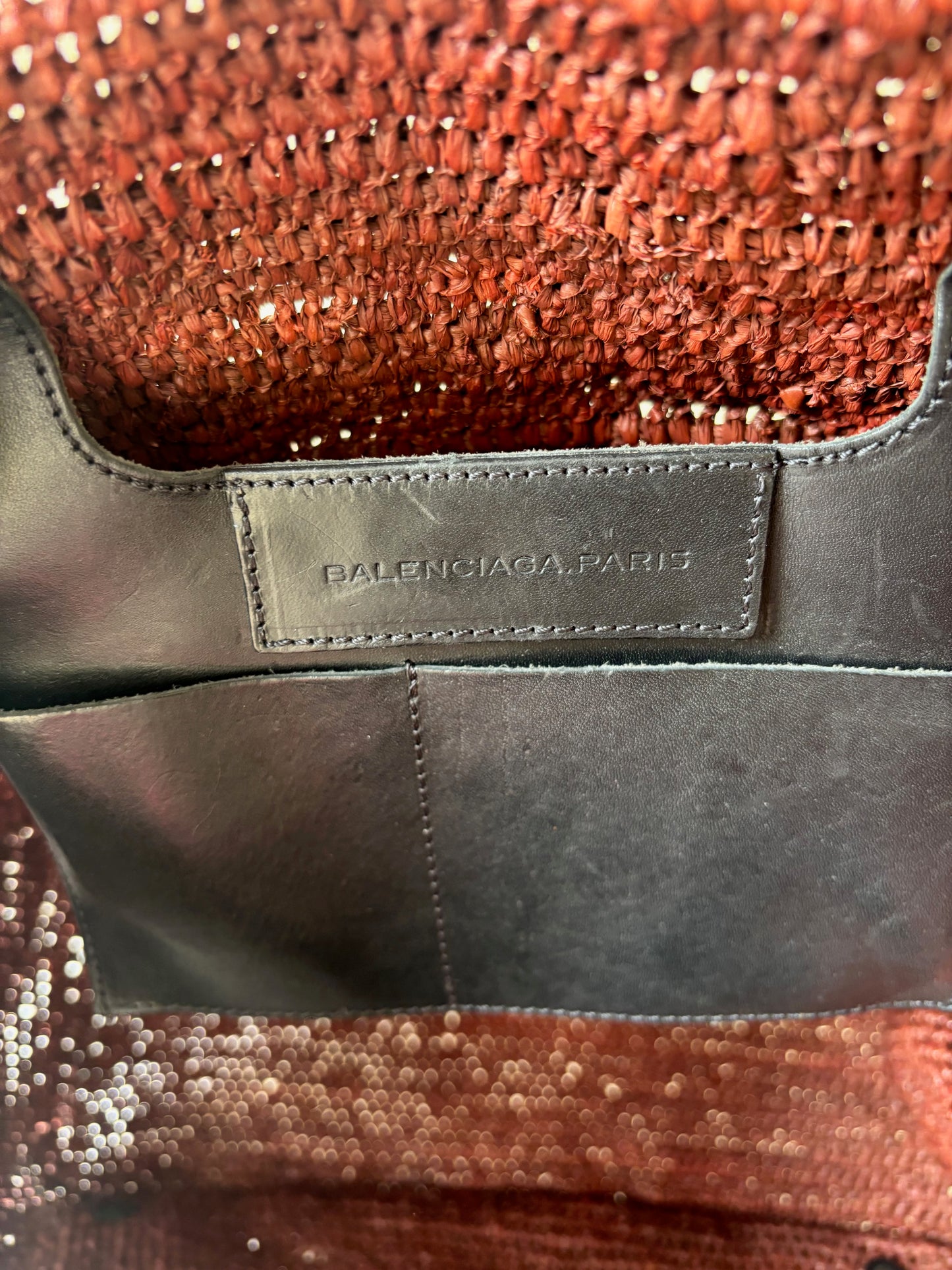 BALENCIAGA Panier en raphia