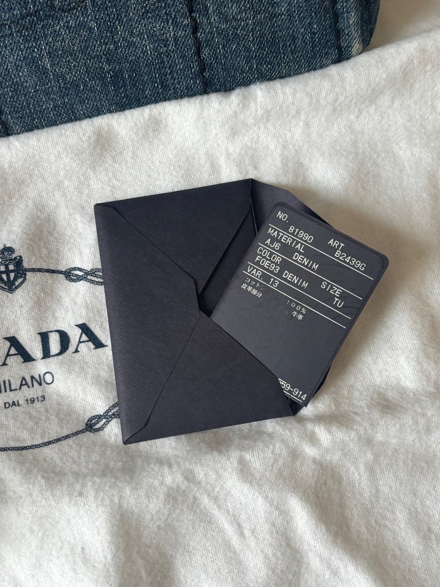 PRADA Sac Canapa denim