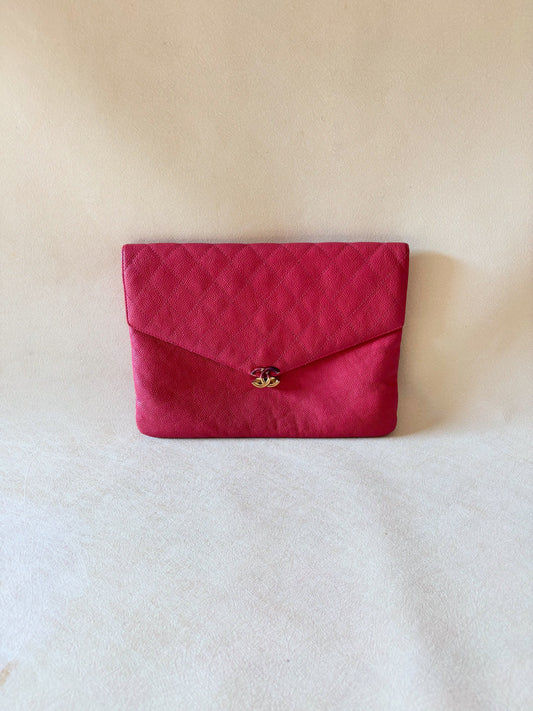 CHANEL Pochette cuir caviar