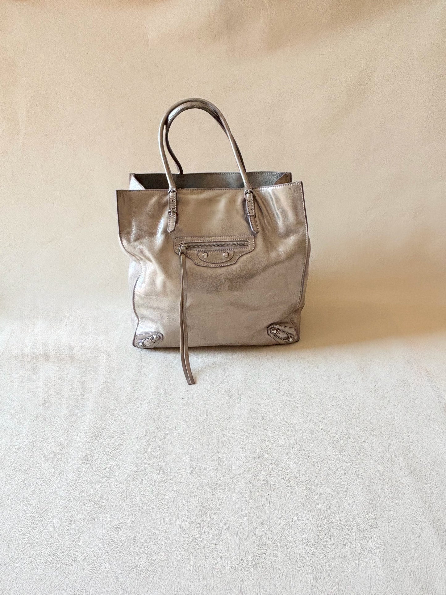 BALENCIAGA Sac Paper Argent