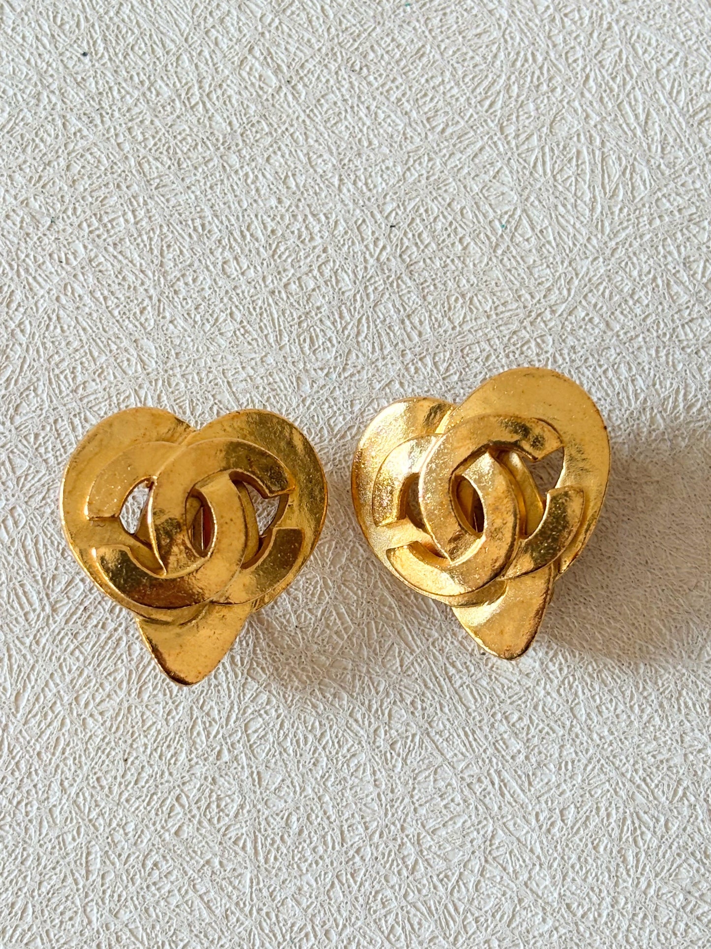 CHANEL Heart Earrings