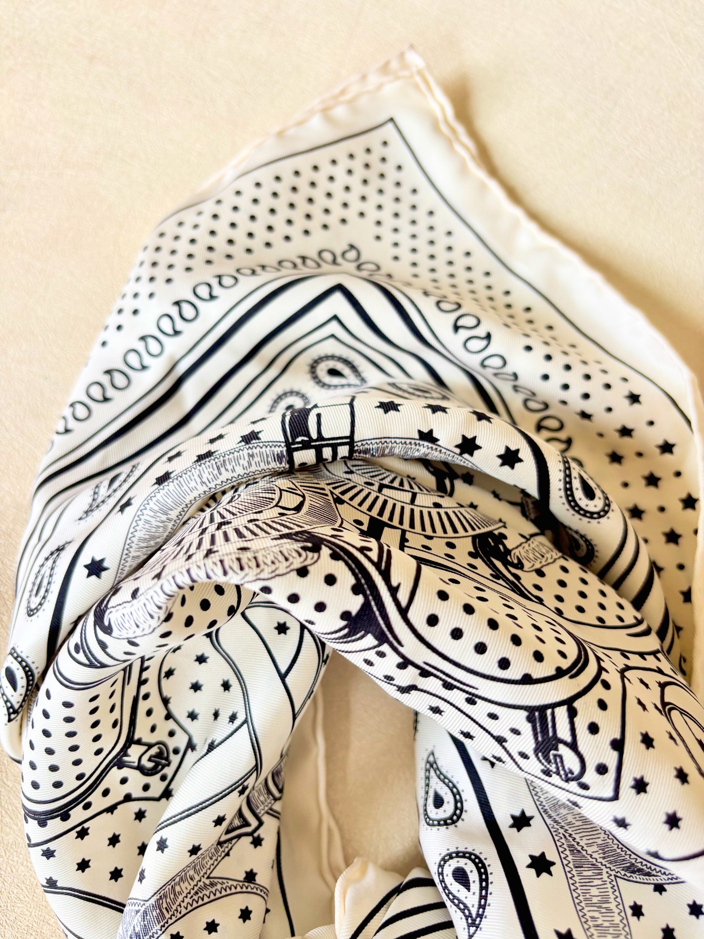 HERMÈS Carré Bandana soie