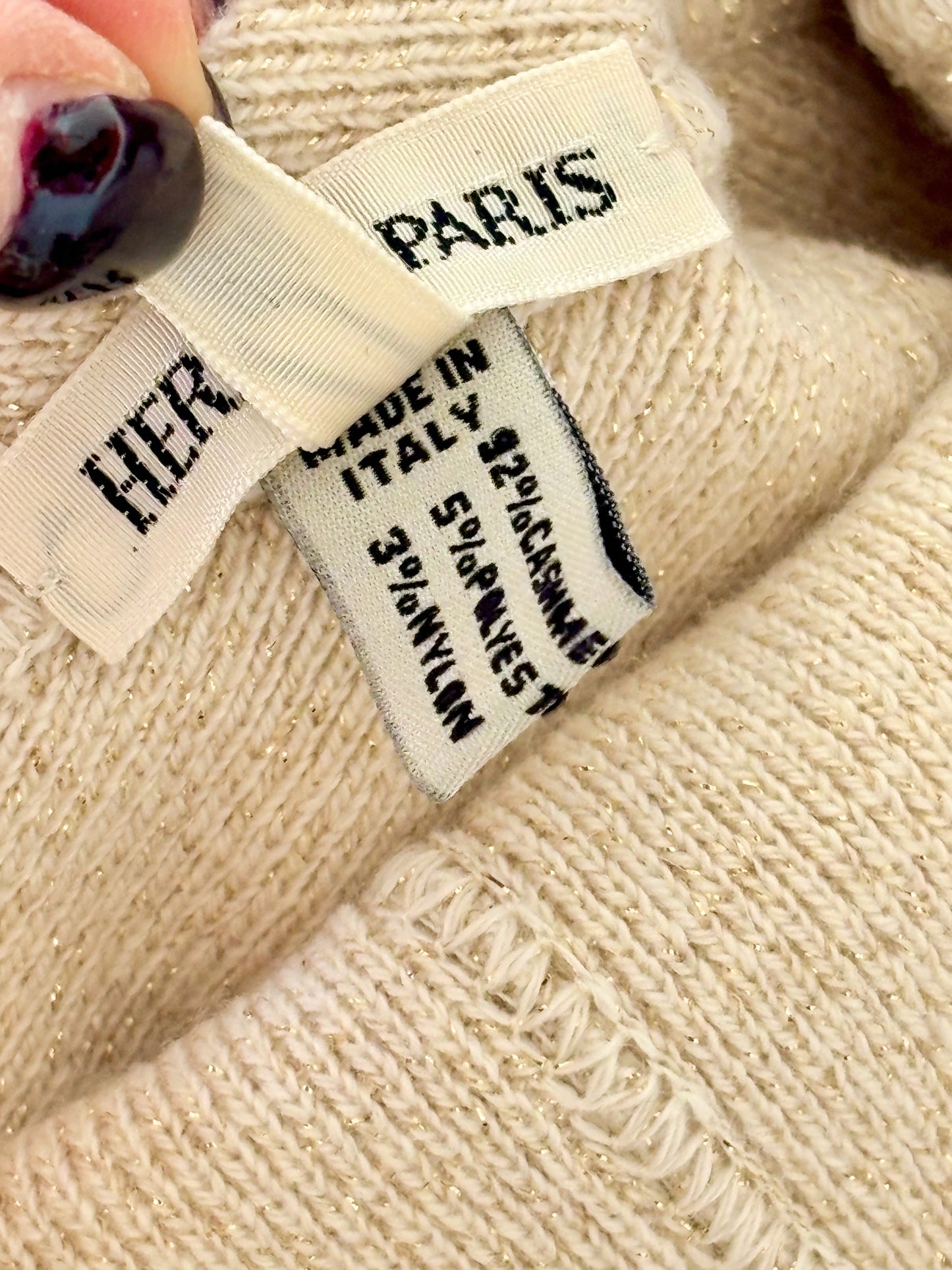HERMÈS Bonnet en cachemire