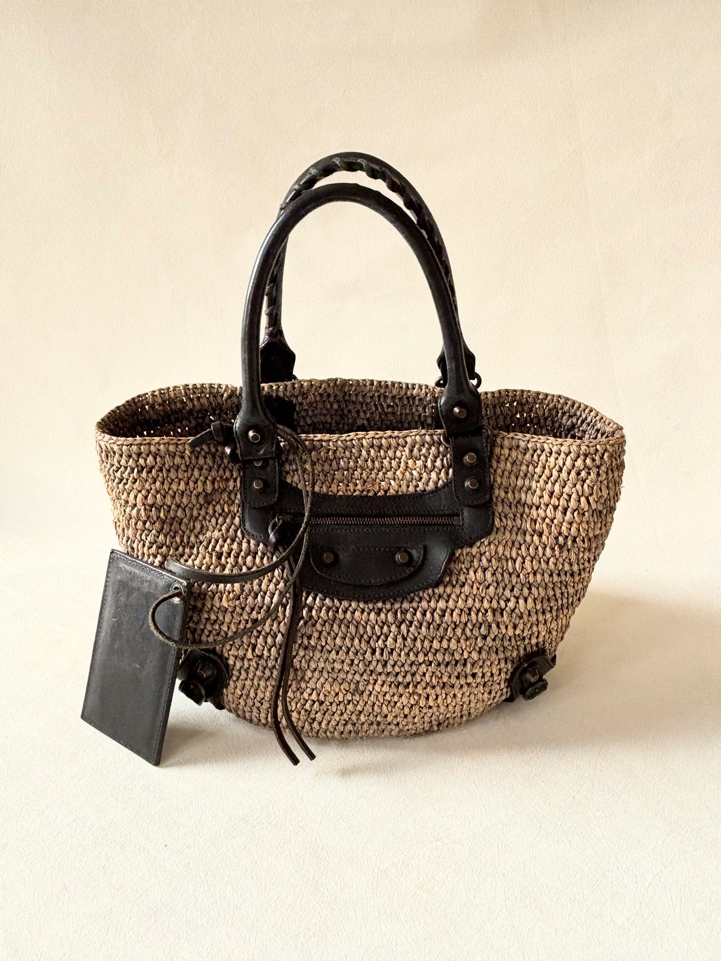 BALENCIAGA Panier raphia