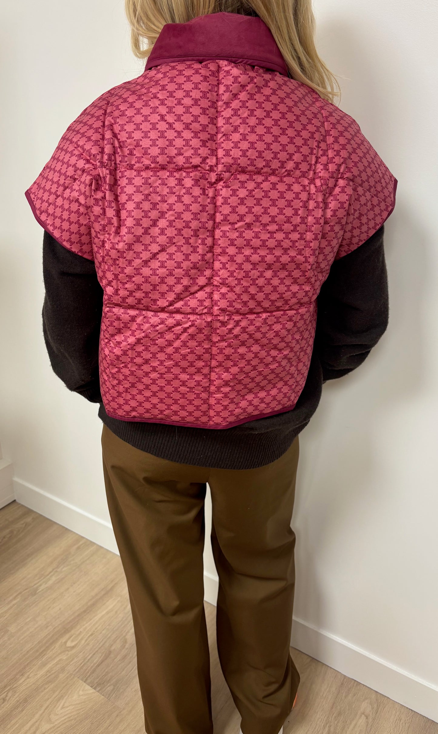 CÉLINE Poncho matelassé
