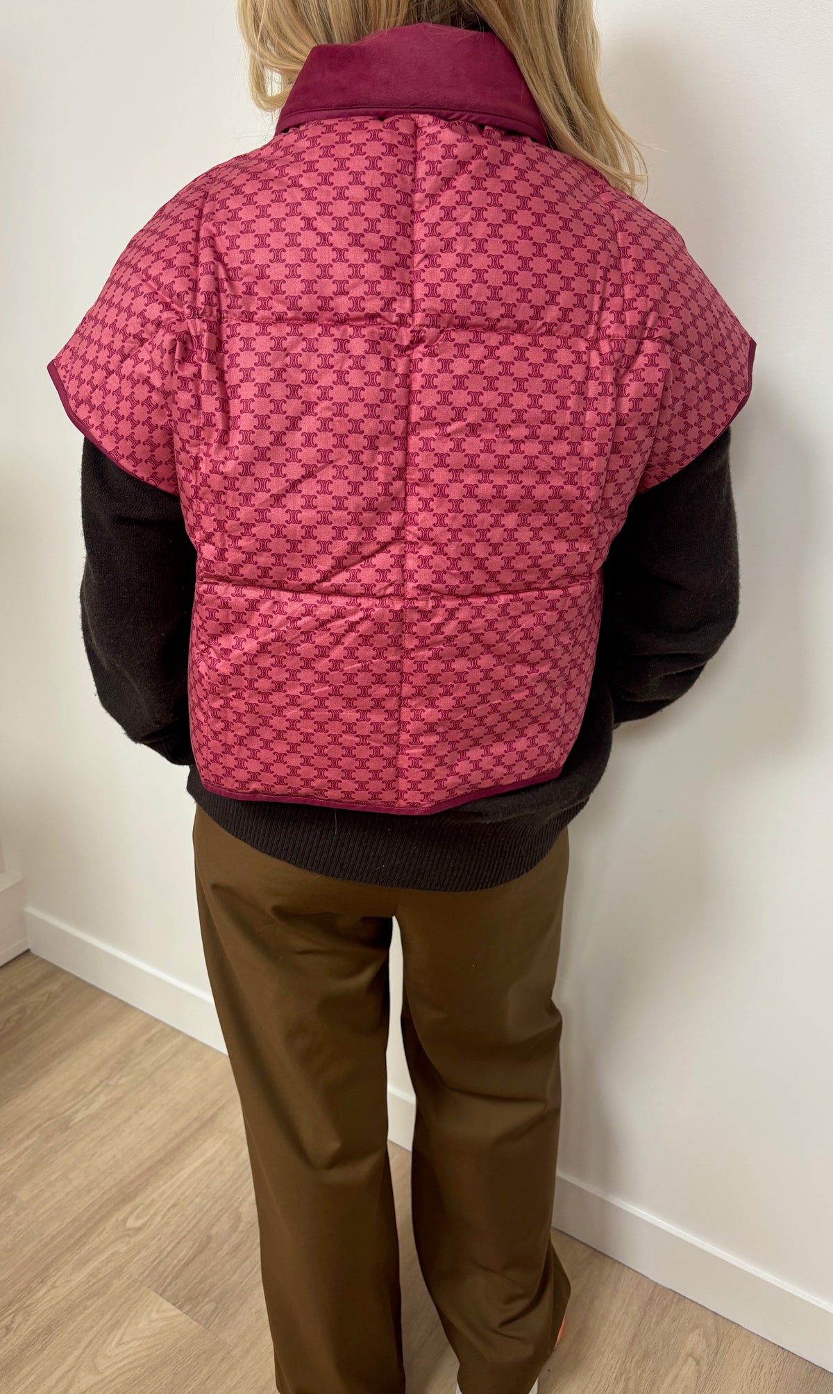 CÉLINE Poncho matelassé