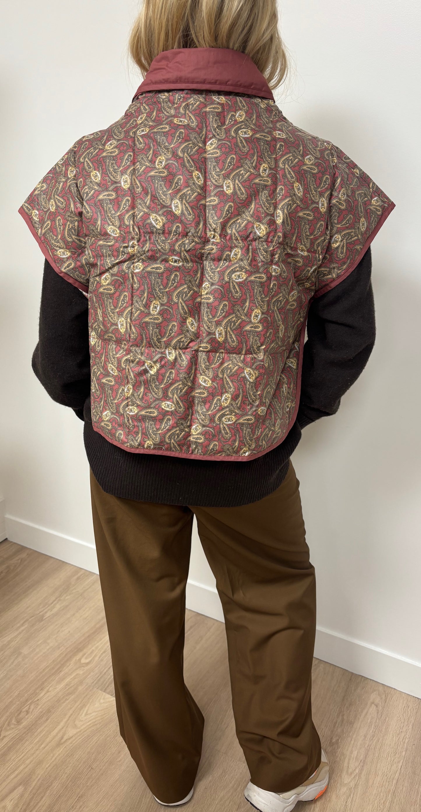 CÉLINE Poncho matelassé