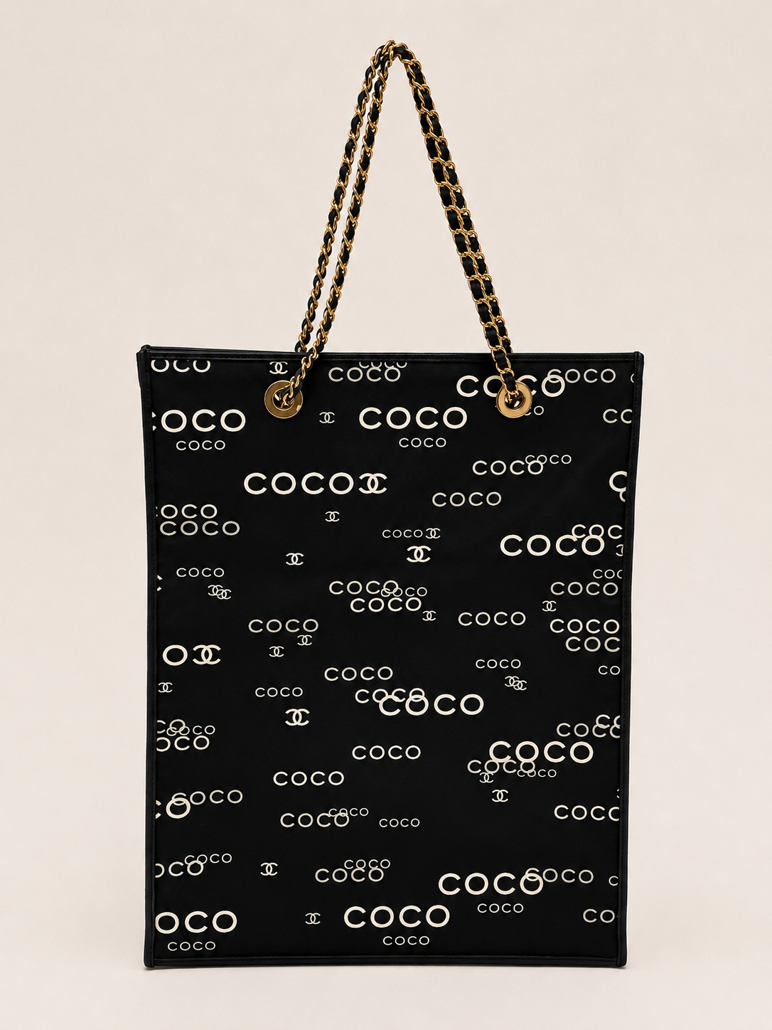 CHANEL Sac Cabas en toile Coco