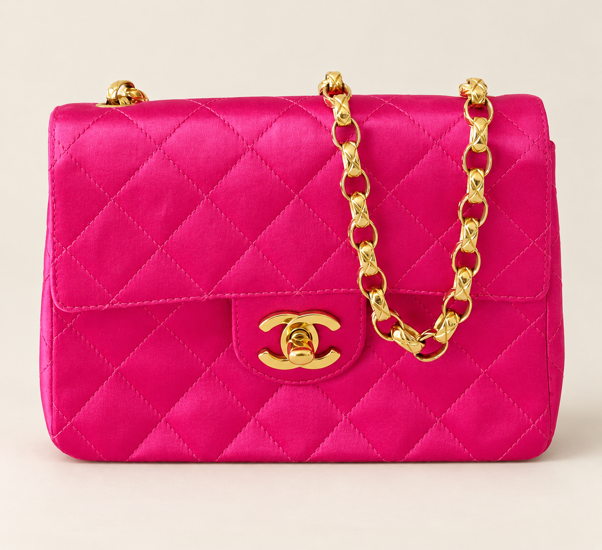CHANEL Sac Timeless Satin Rose