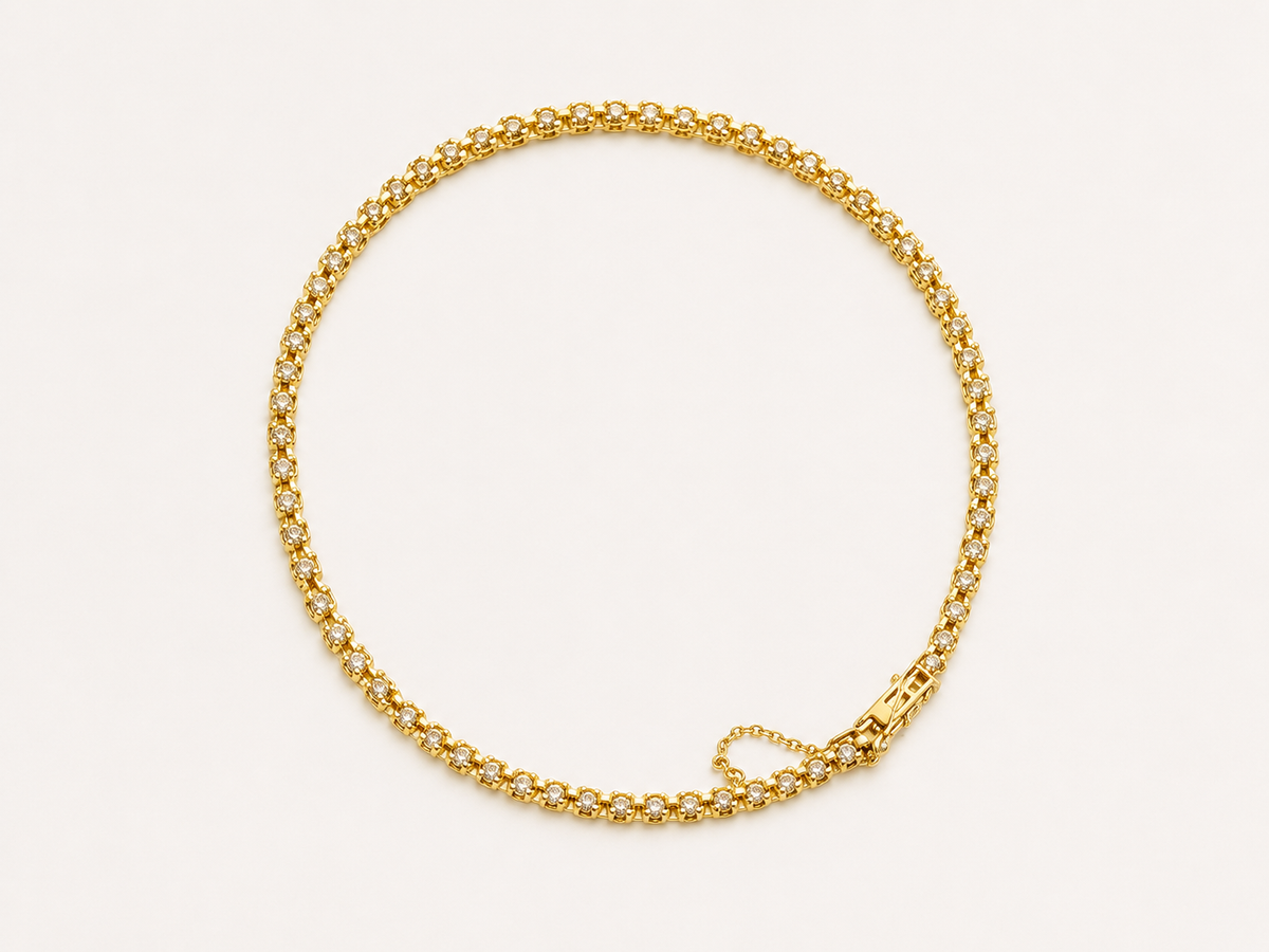 Bracelet Tennis en Or et Diamants