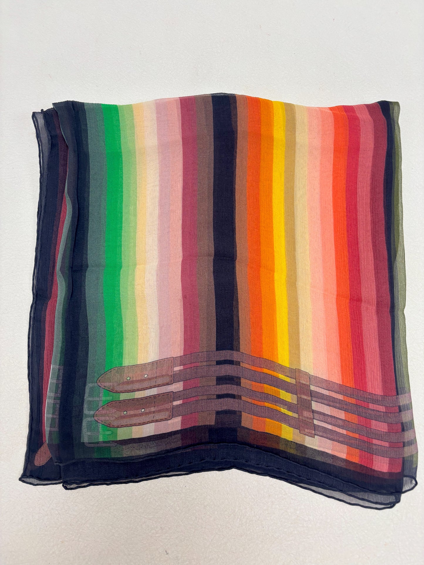 HERMÈS Maxi Carré Rayures Mexicaines