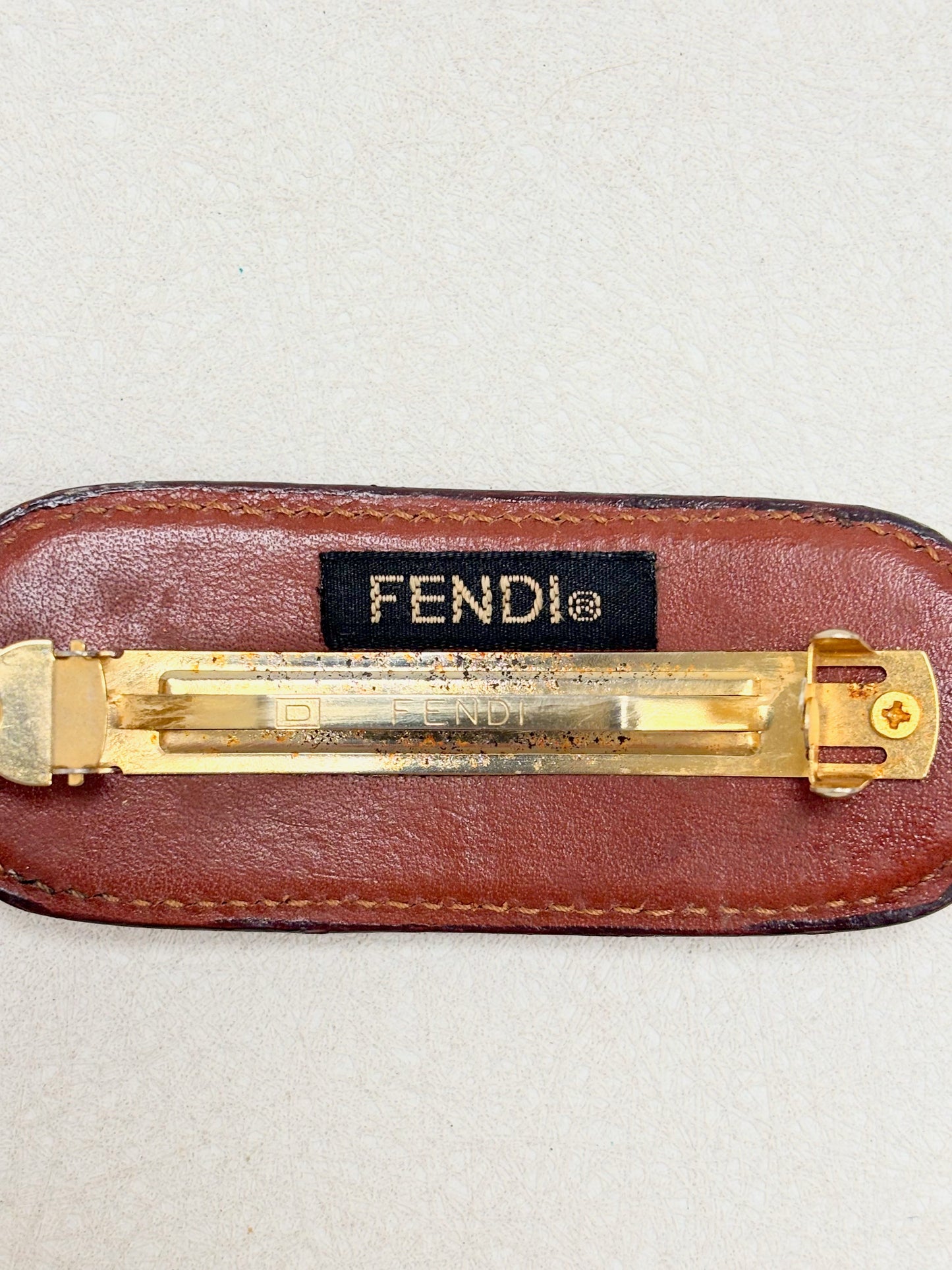 FENDI Barrette Cuir