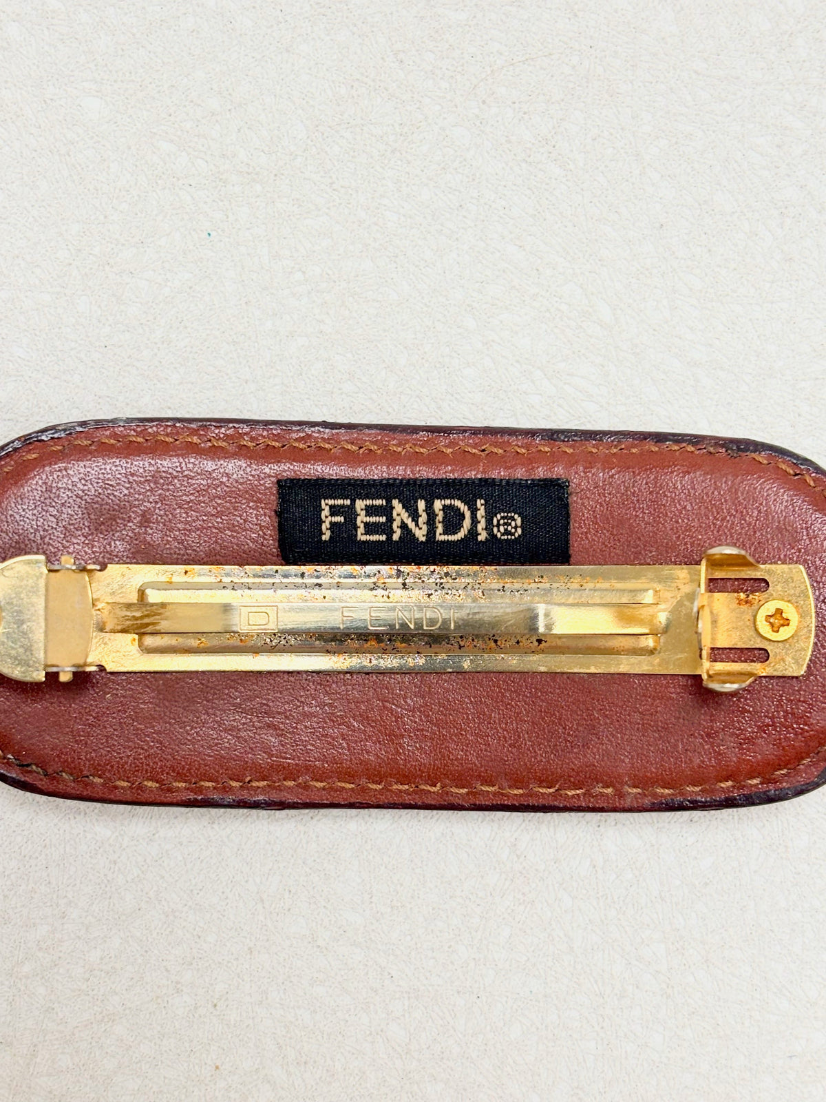FENDI Barrette Cuir