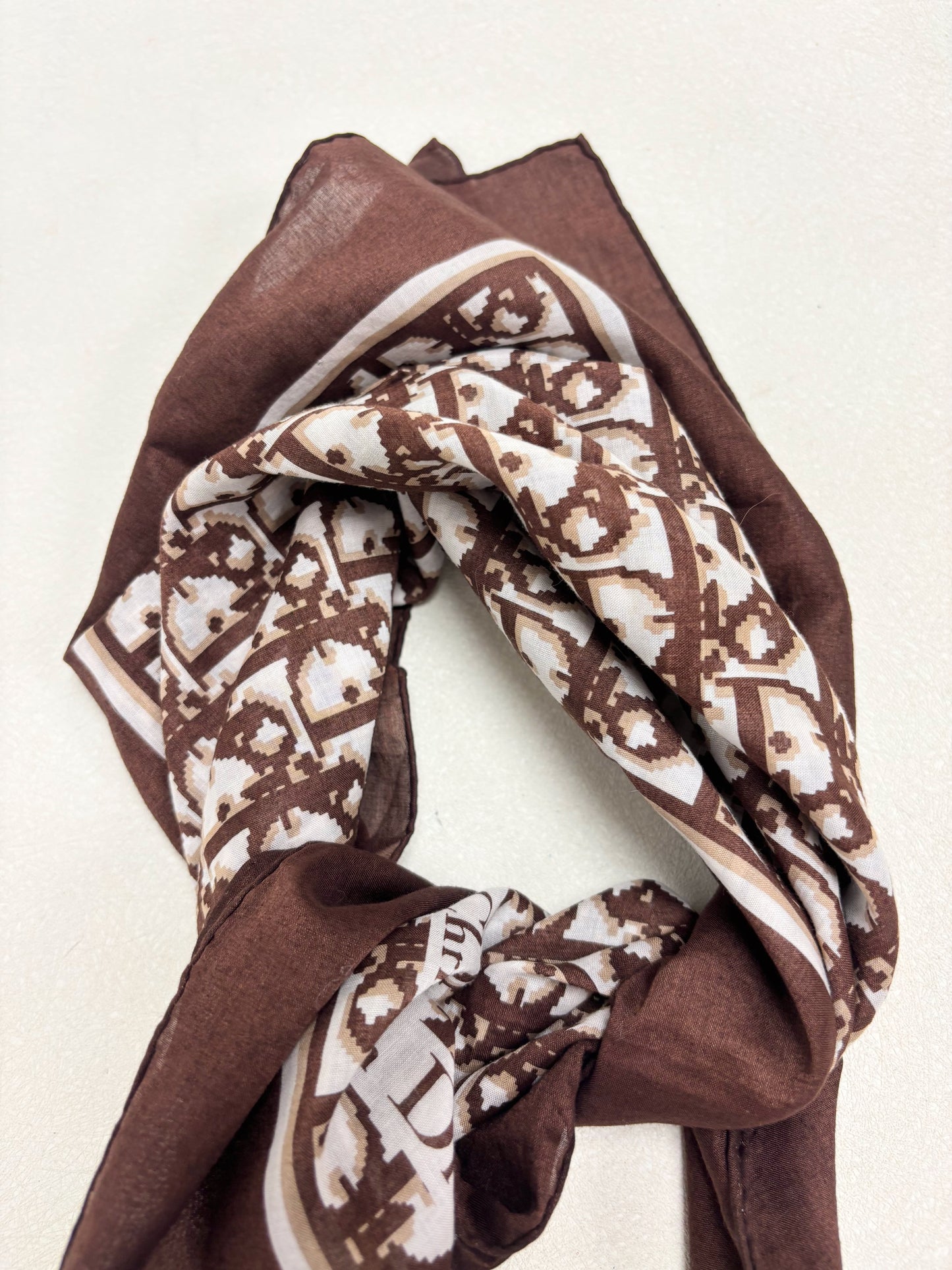 DIOR Foulard Carré Oblique en Coton
