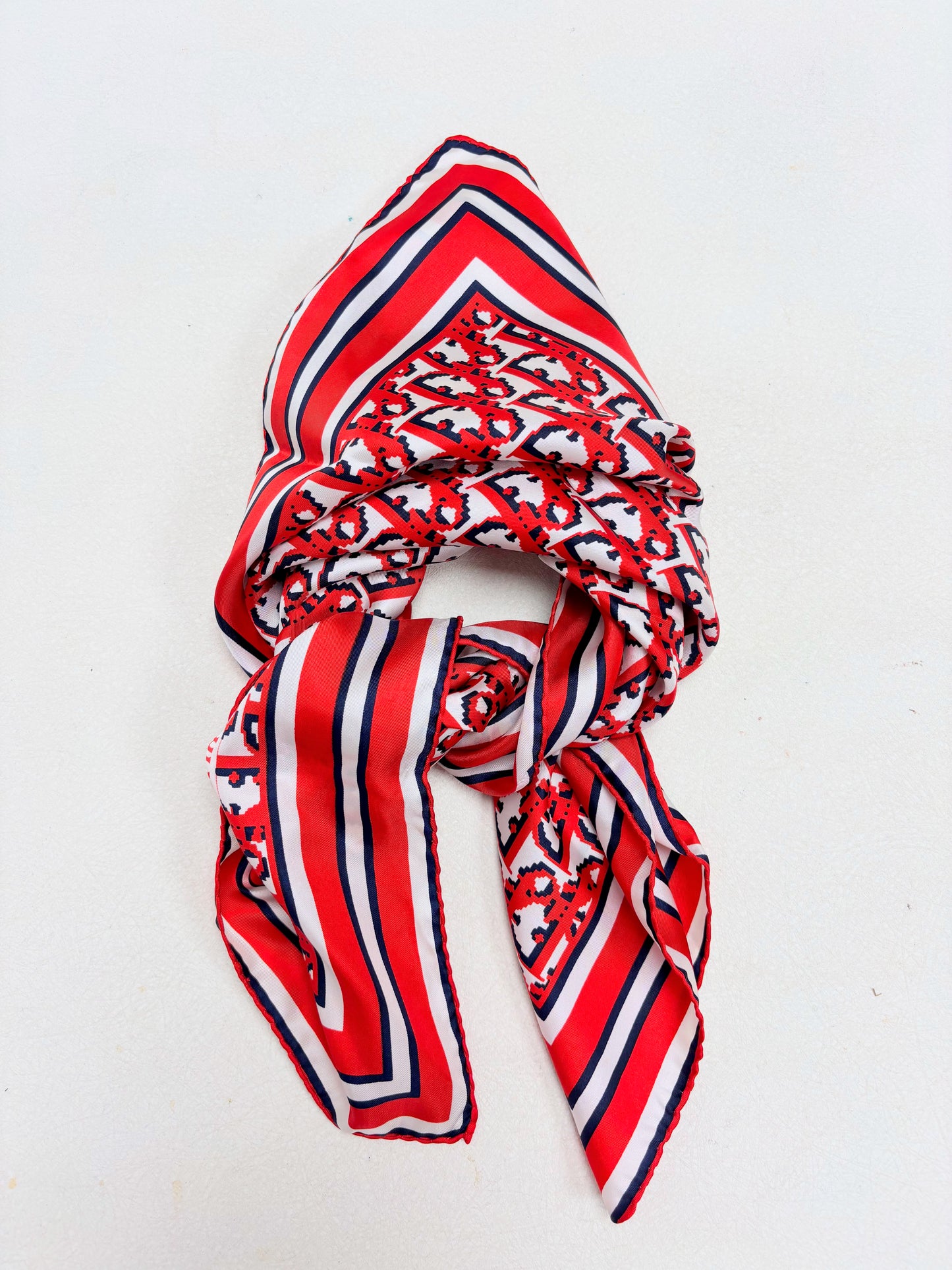 DIOR Foulard Carré Oblique en soie