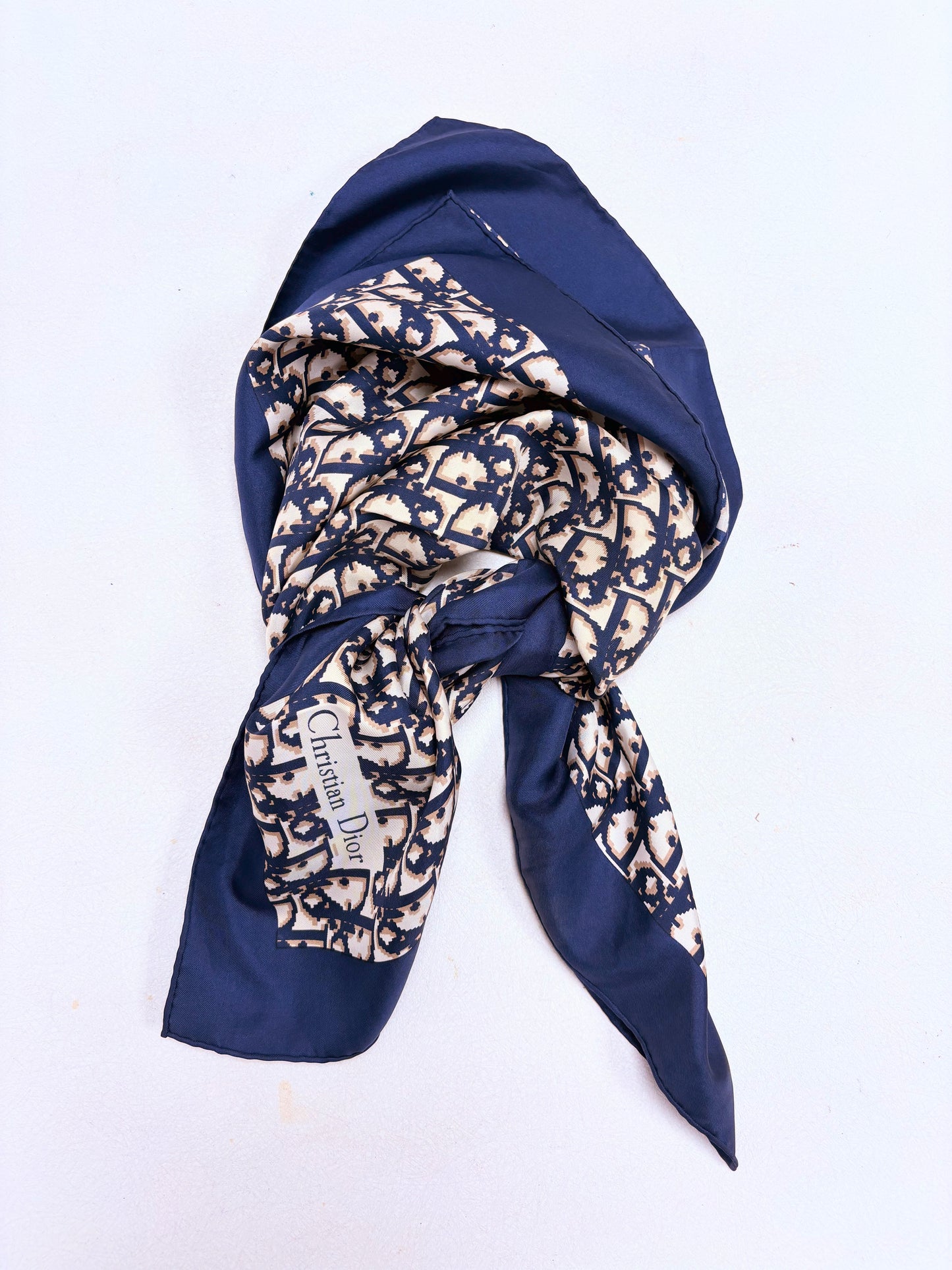DIOR Foulard Carré Oblique en soie