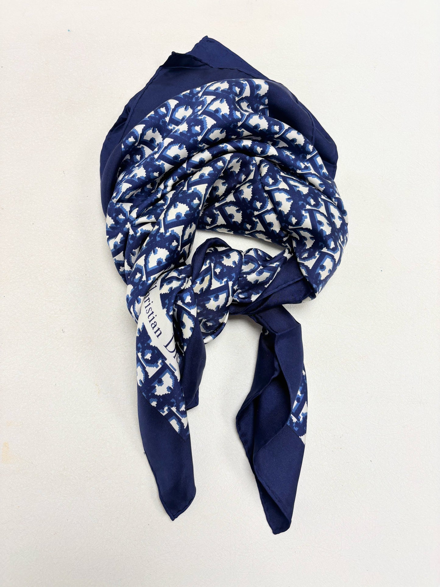 DIOR Foulard Carré Oblique en soie