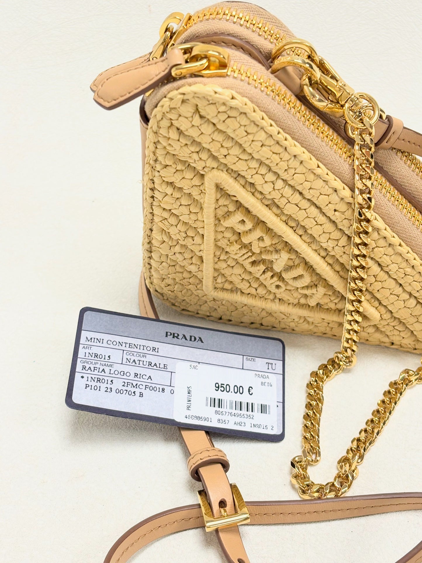 PRADA Sac Triangle Raffia