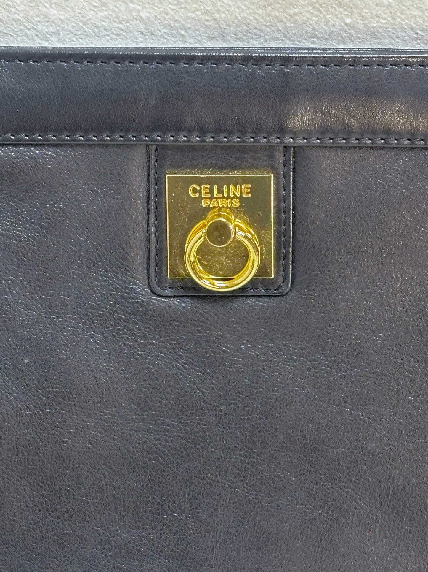 CÉLINE Pochette en cuir