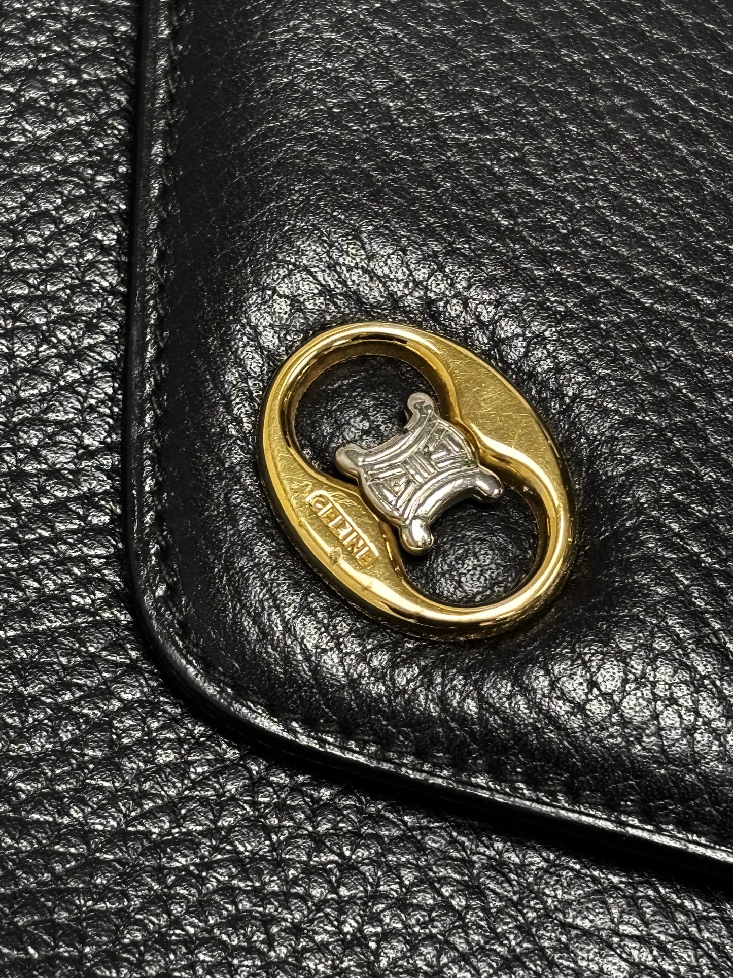 CÉLINE Pochette Cuir Grainé