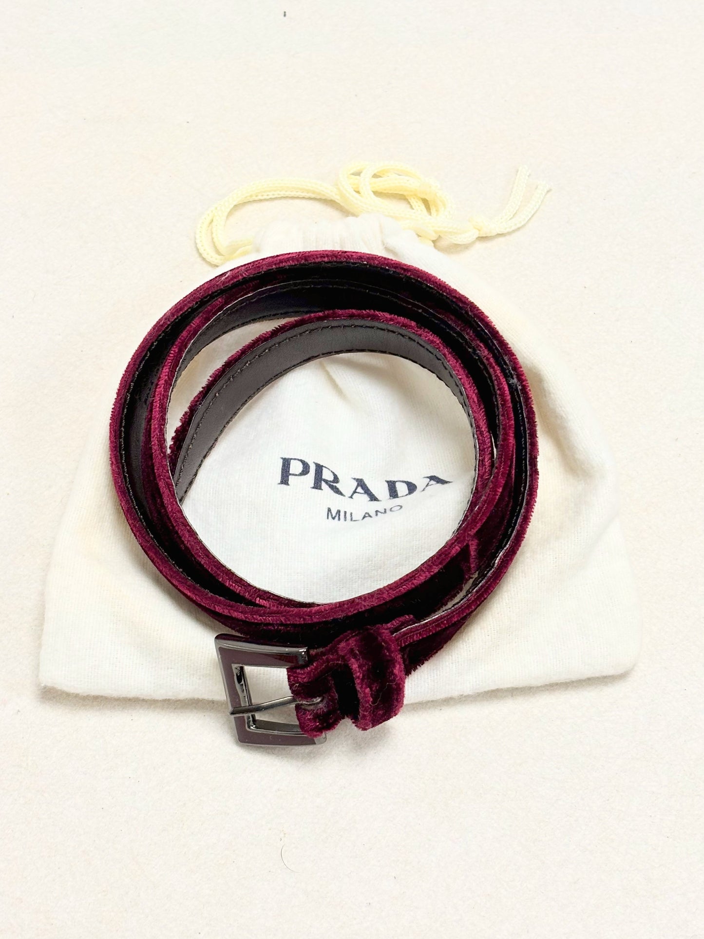 PRADA Ceinture en Velours