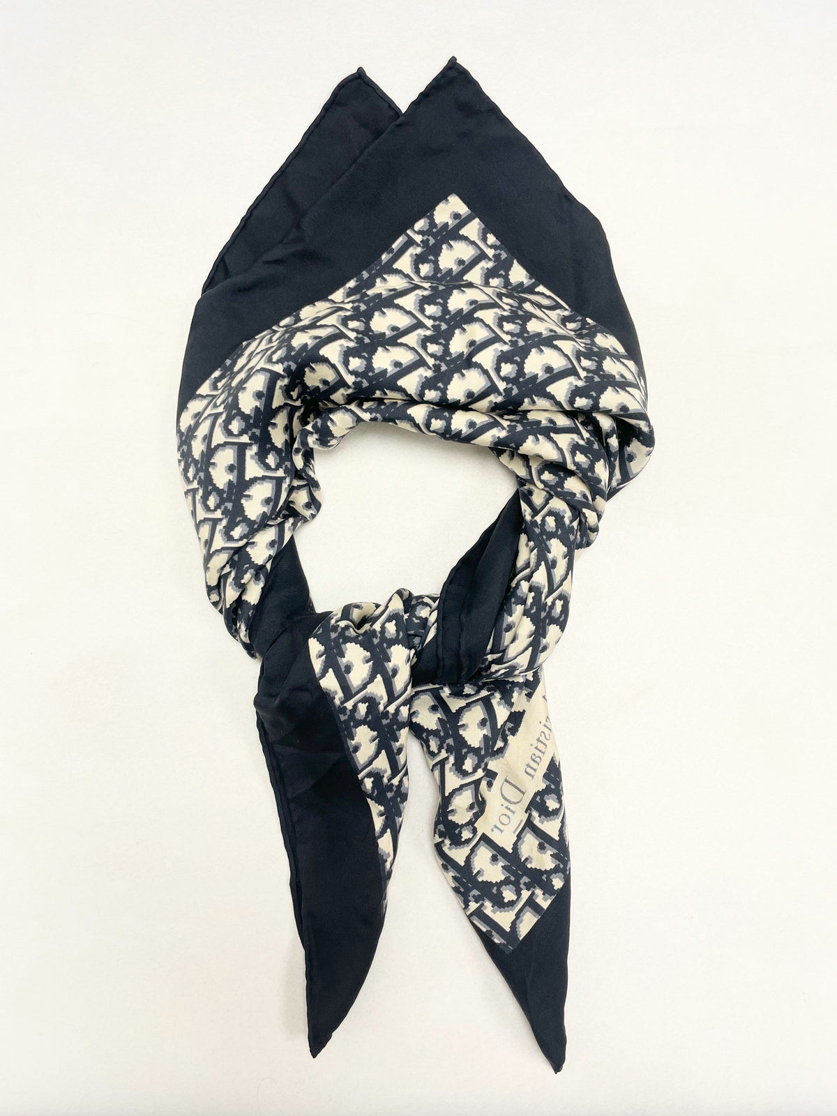 DIOR Foulard Carré Oblique en soie