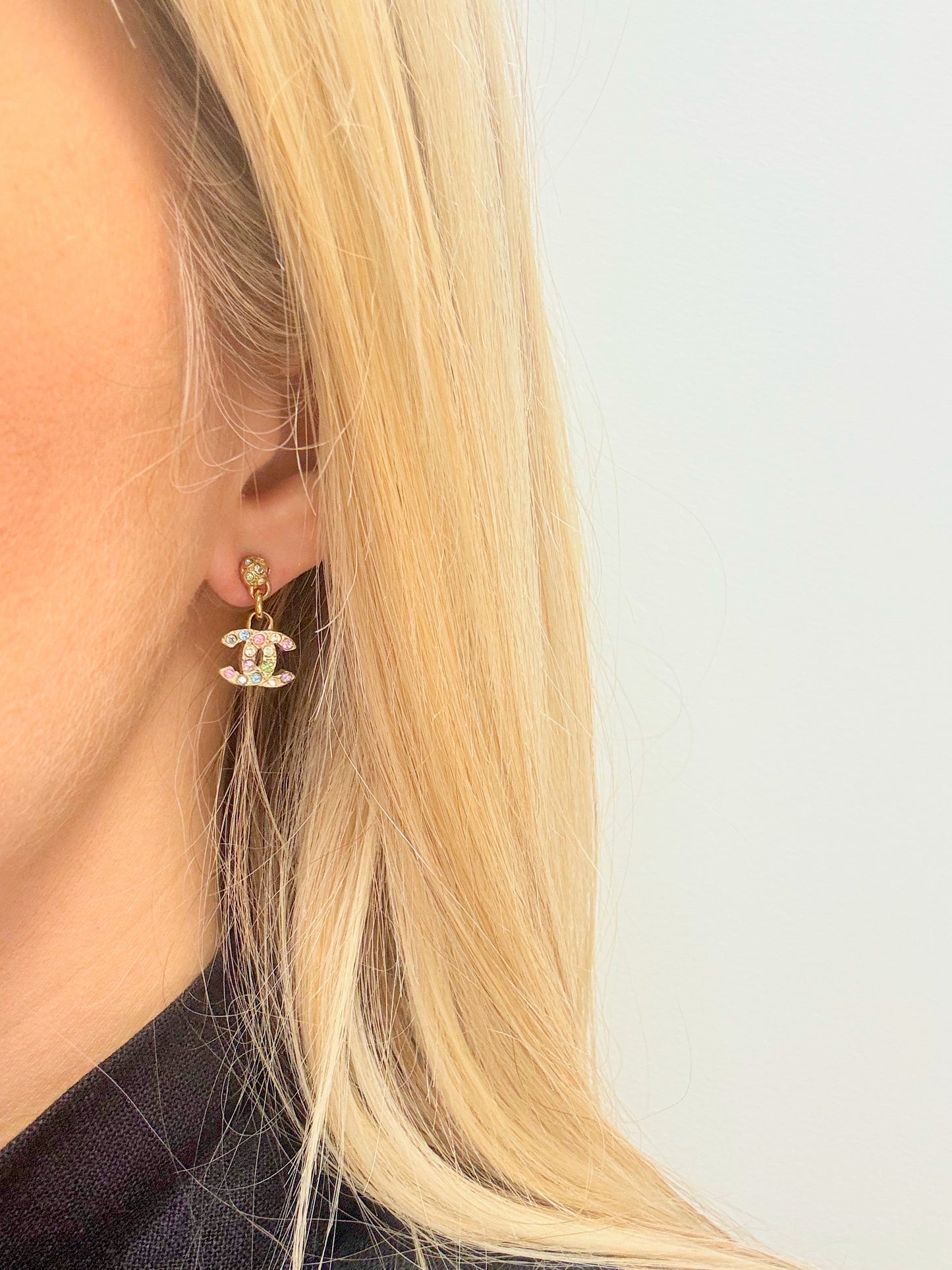 CHANEL Boucles d'oreilles Mini CC 2005