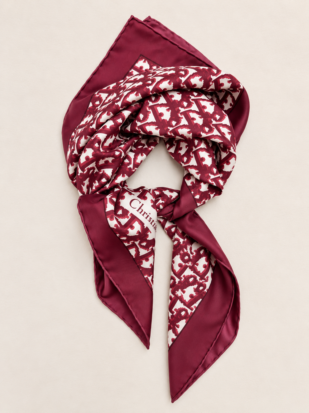 DIOR Foulard Carré Oblique en soie