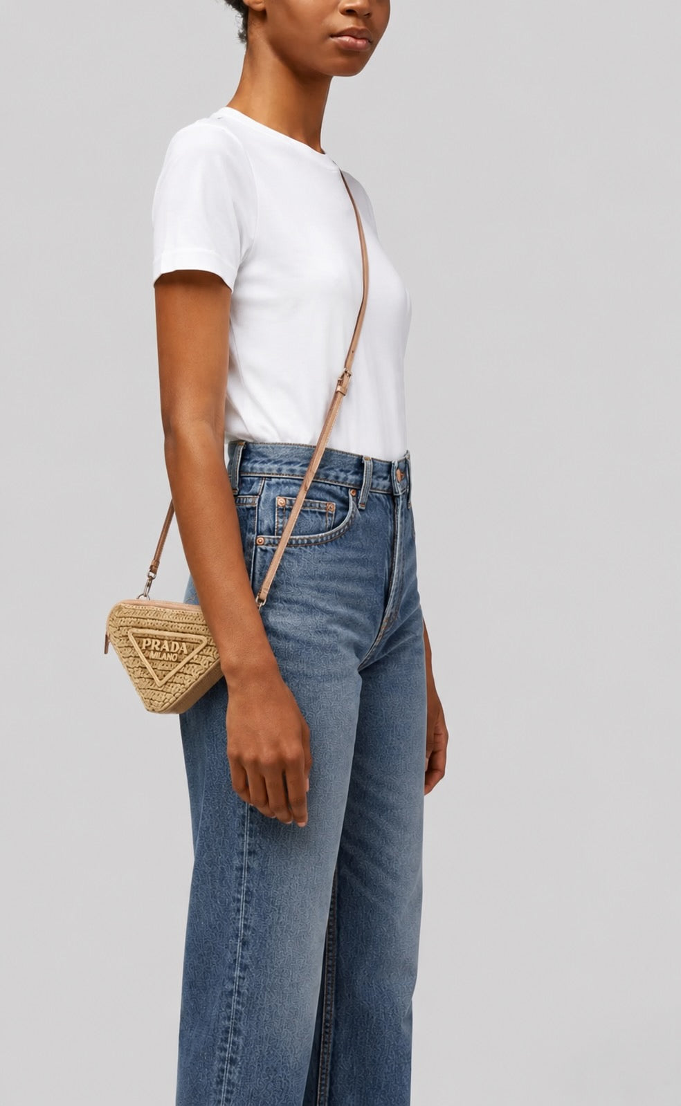 PRADA Sac Triangle Raphia
