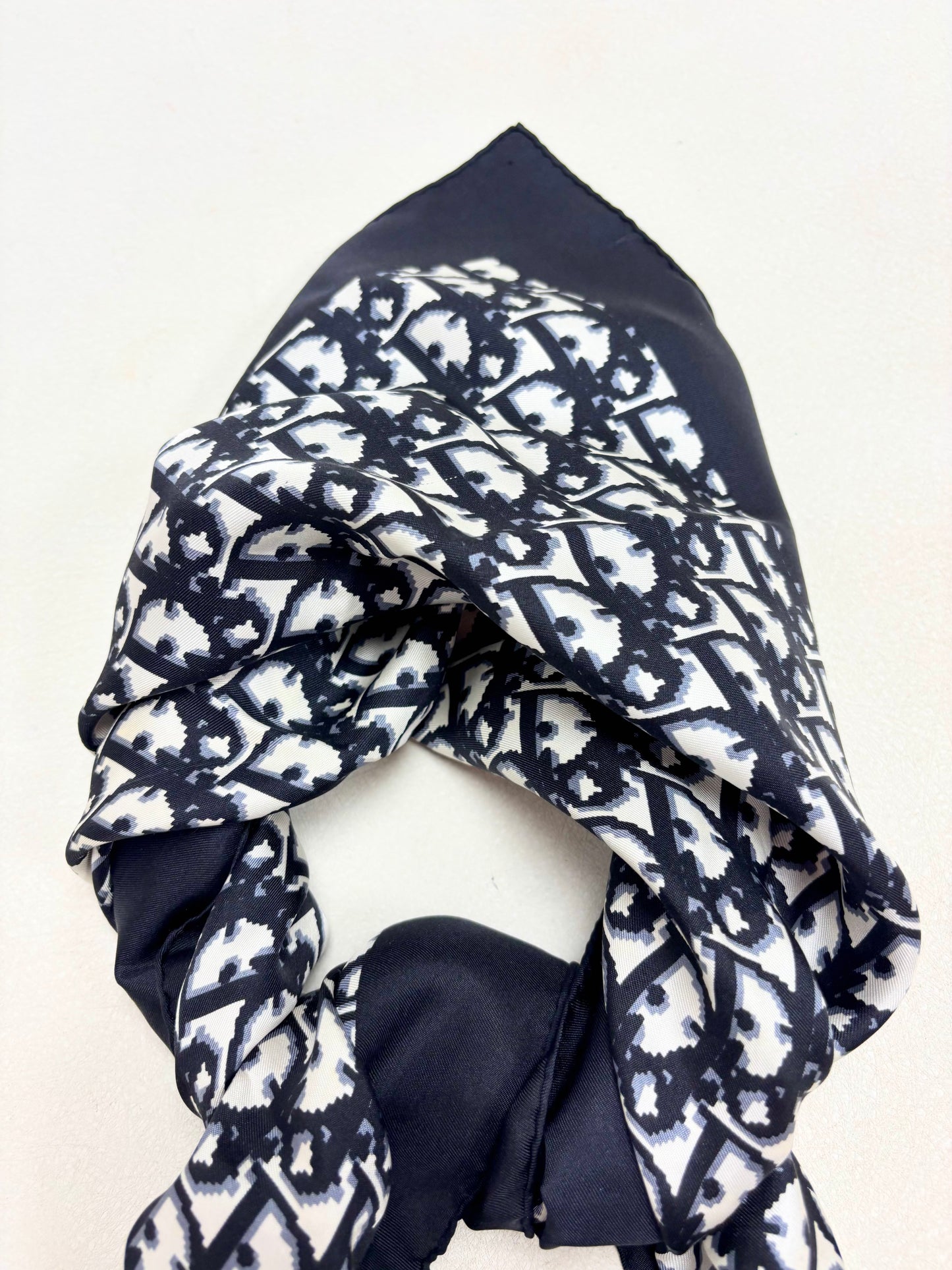 DIOR Foulard Carré Oblique en soie