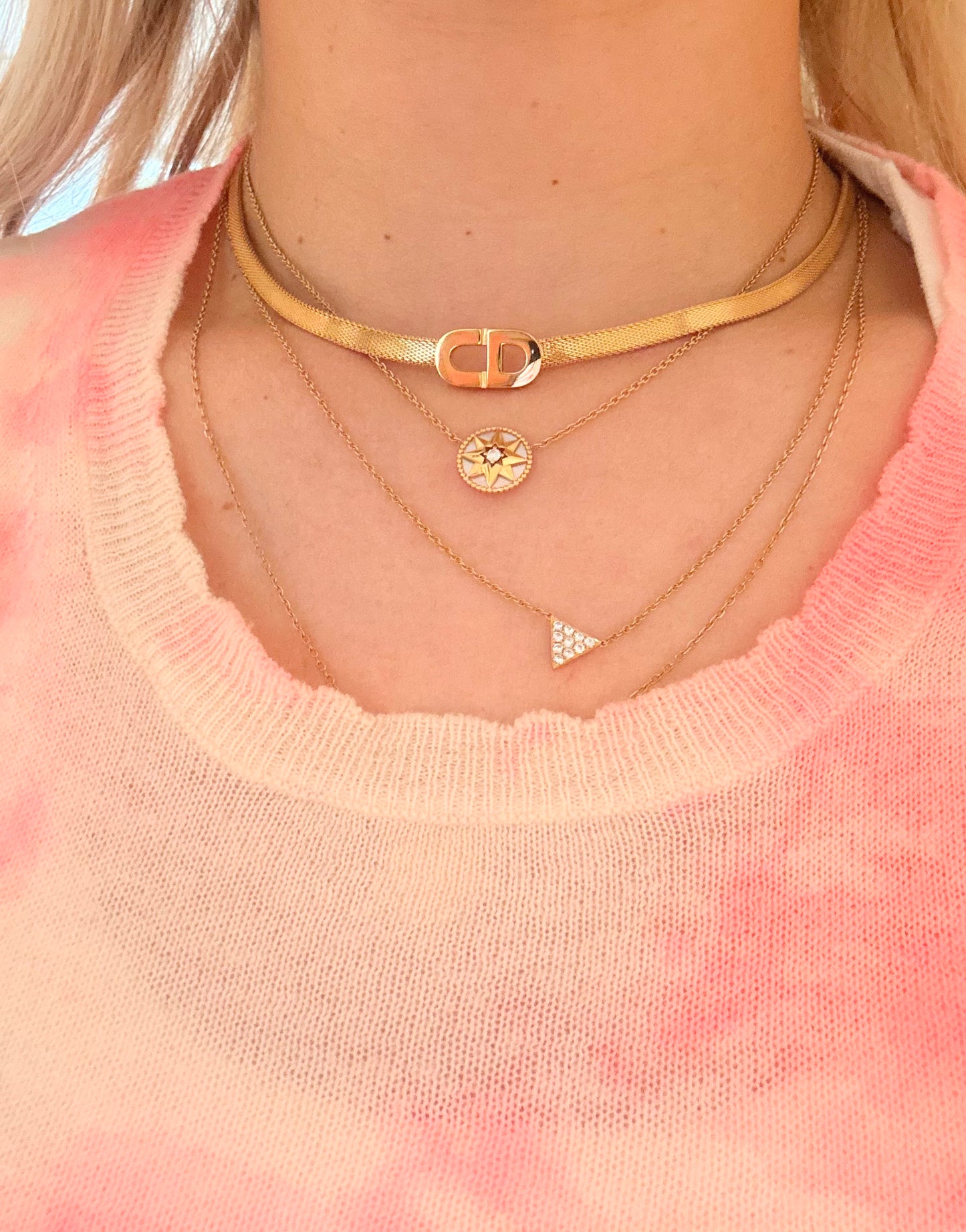 DIOR Collier Maille Plate