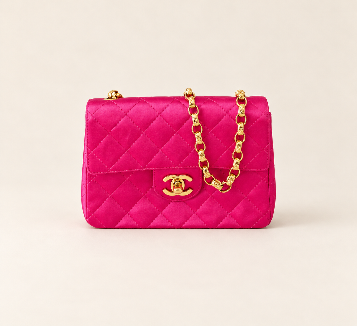 CHANEL Sac Timeless Satin Rose