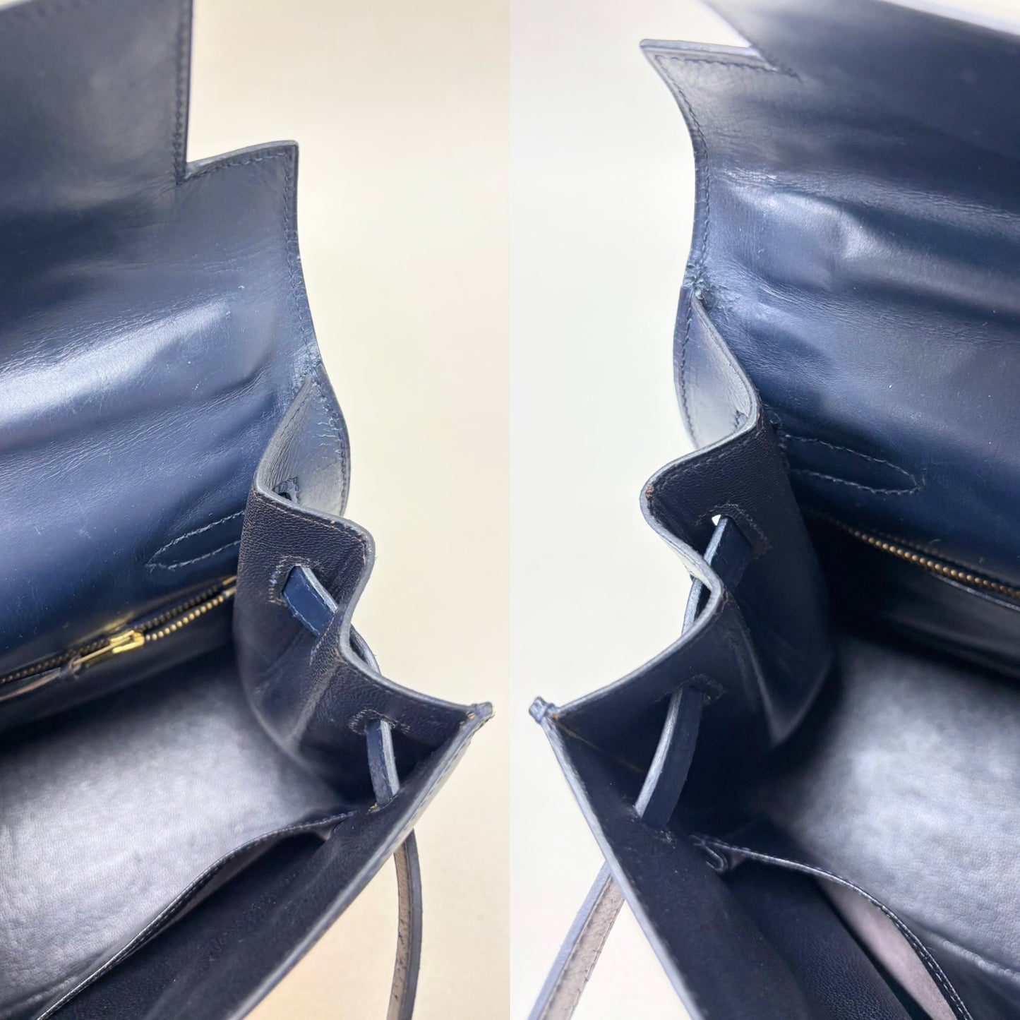 HERMÈS Sac Kelly Sellier 32 Box et Toile H