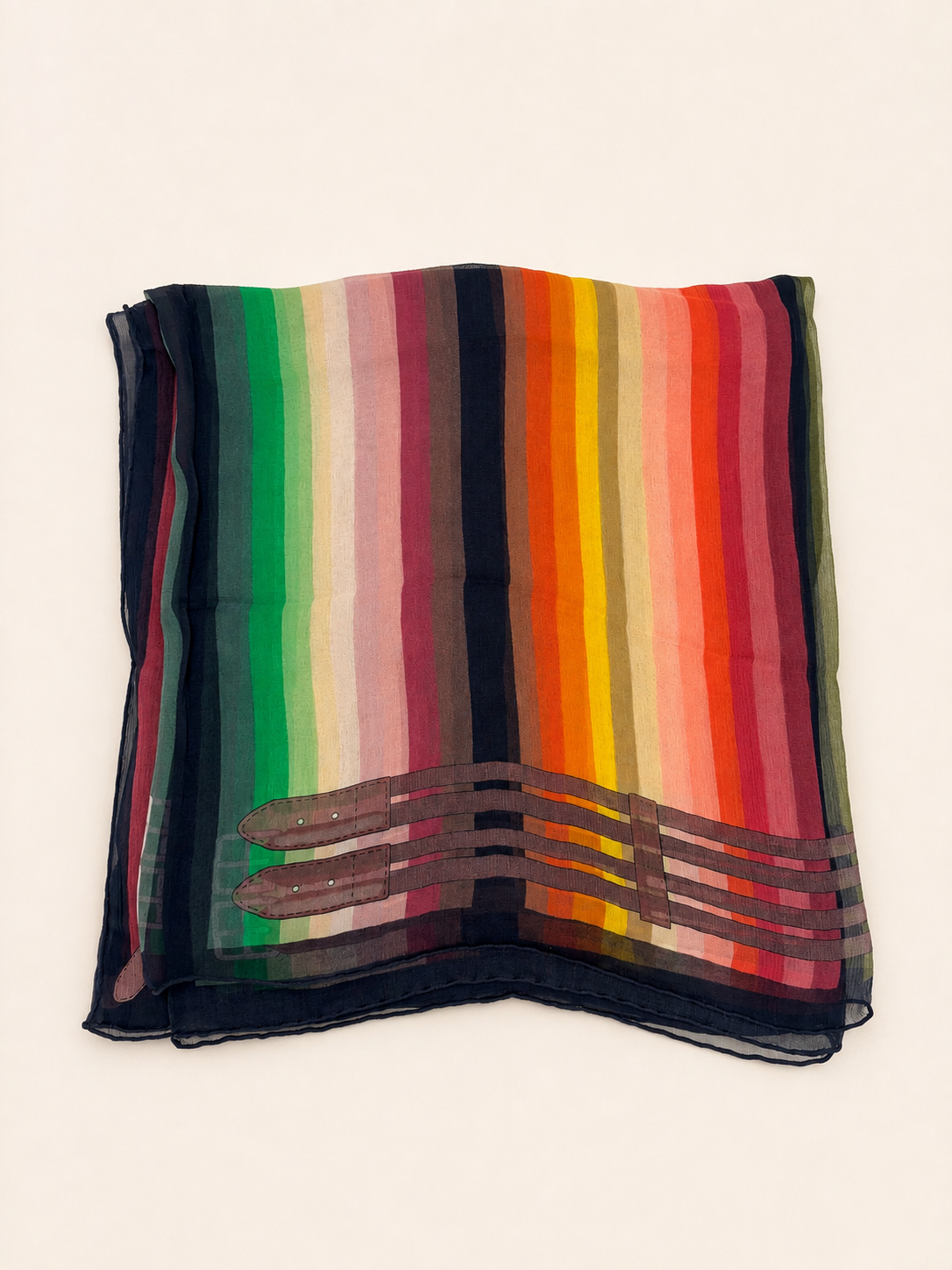 HERMÈS Maxi Carré Rayures Mexicaines