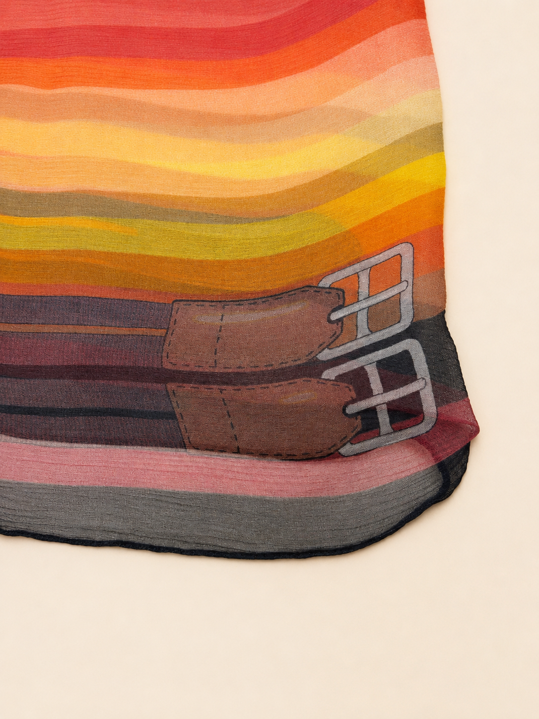 HERMÈS Maxi Carré Rayures Mexicaines