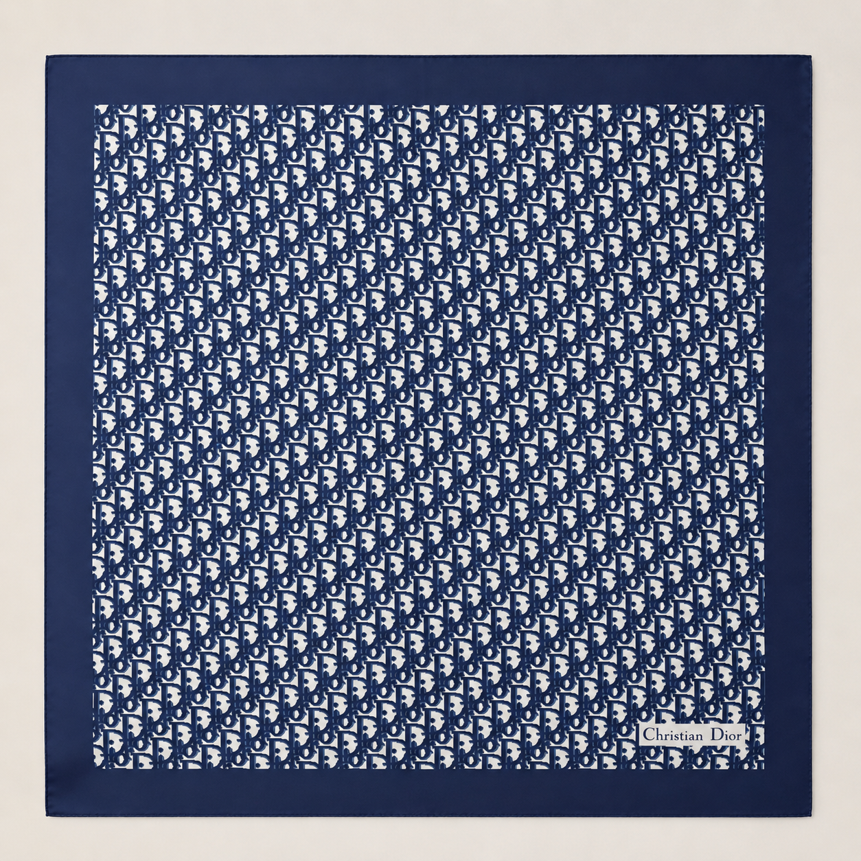 DIOR Foulard Carré Oblique en soie