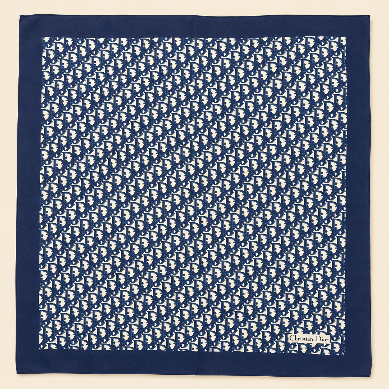 DIOR Foulard Carré oblique en soie
