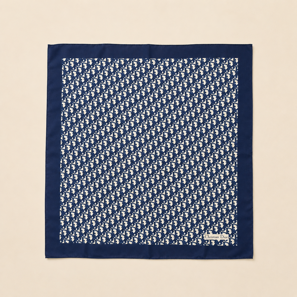 DIOR Foulard Carré oblique en soie