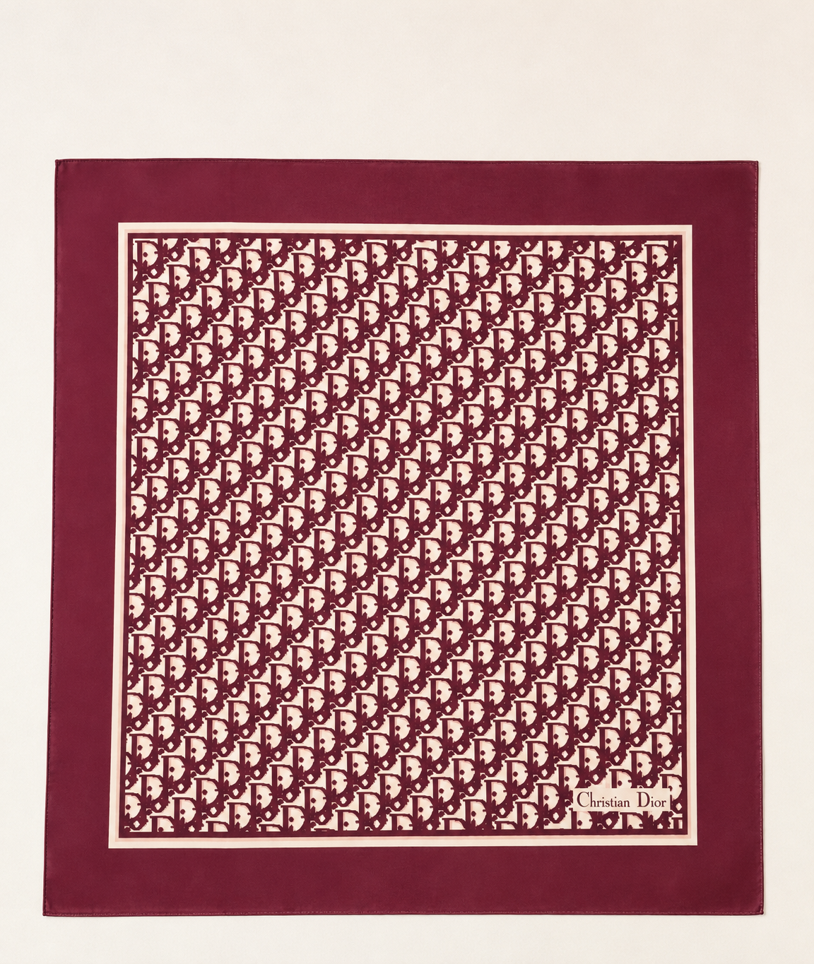 DIOR Foulard Carré Oblique en soie