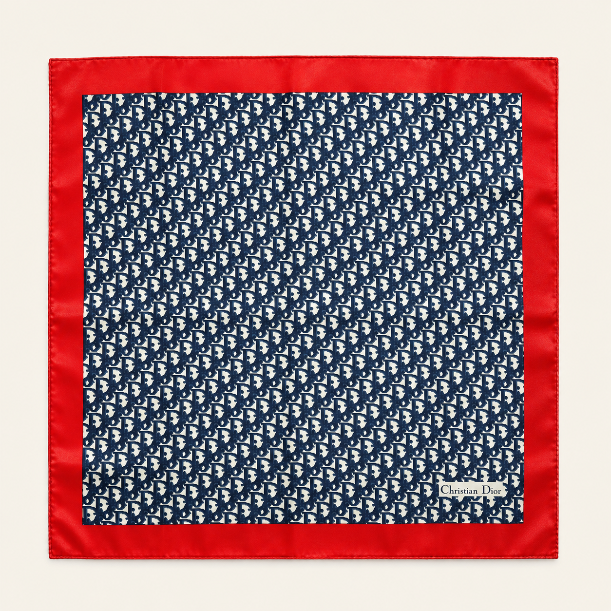 DIOR Foulard Carré Oblique en soie
