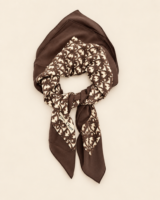 DIOR Foulard Carré Oblique en soie