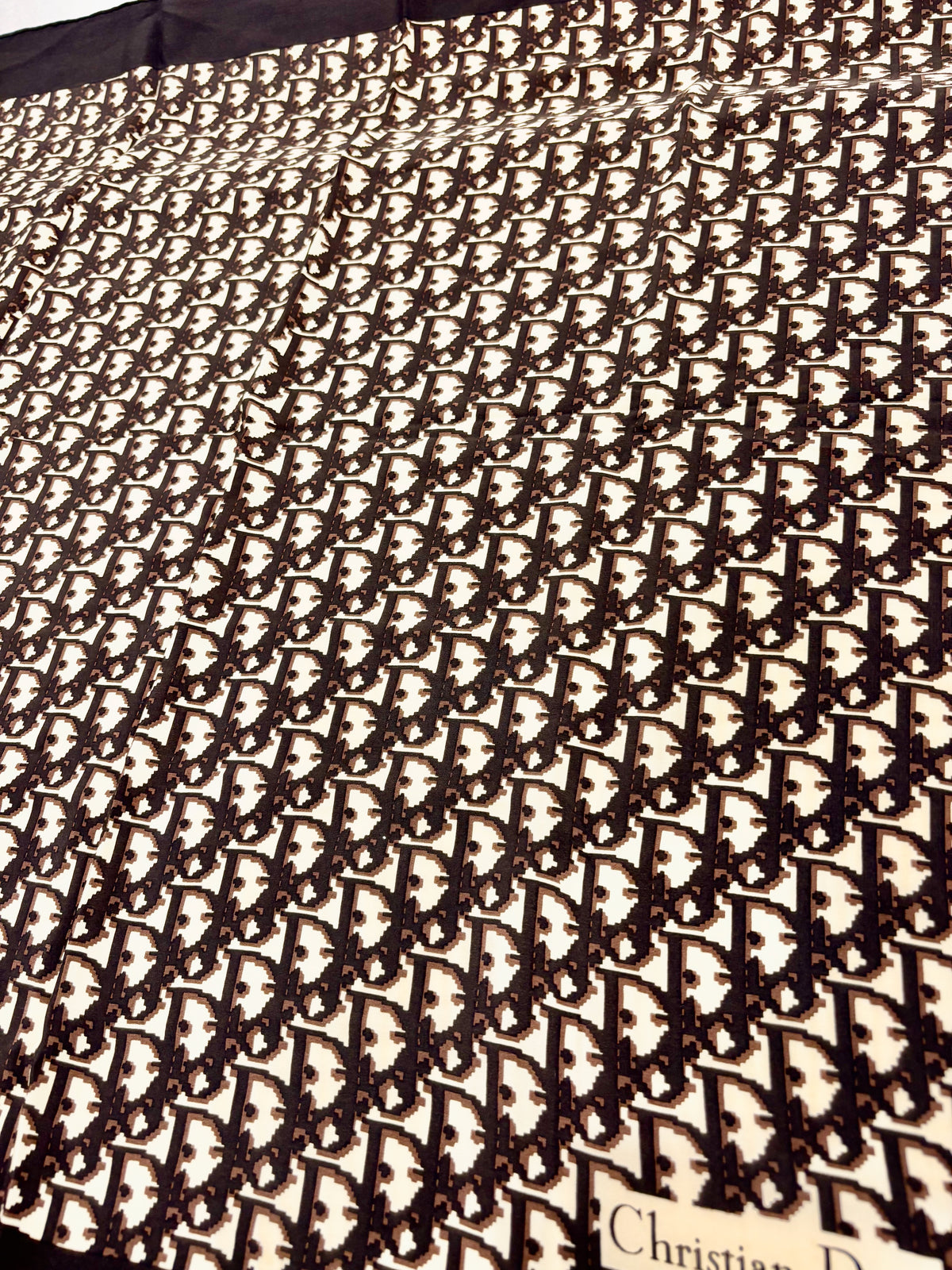 DIOR Foulard Carré Oblique en soie