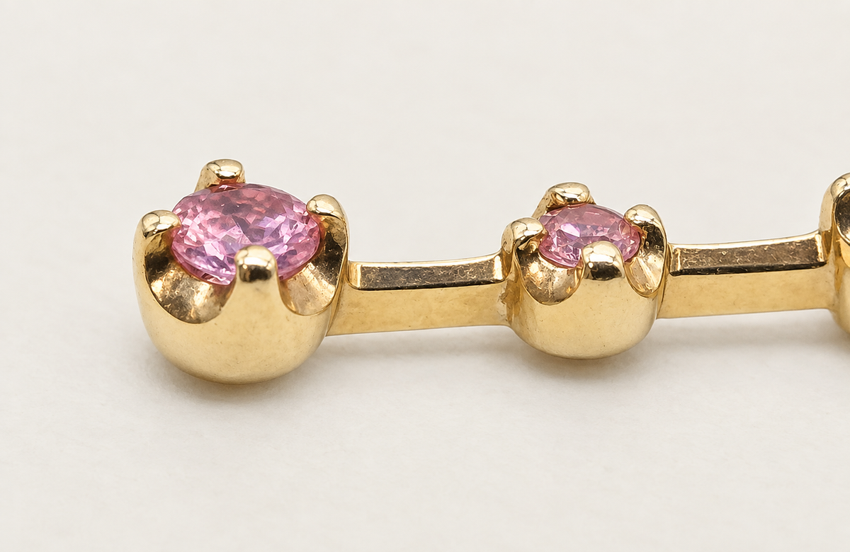 Collier Or et Saphirs 4°C