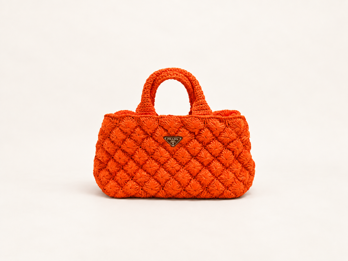 PRADA Panier en Raphia