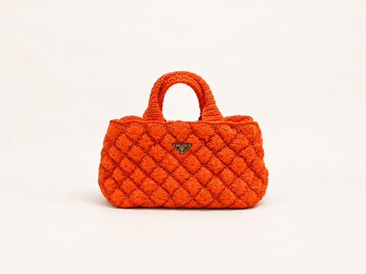 PRADA Raffia Panier Bag