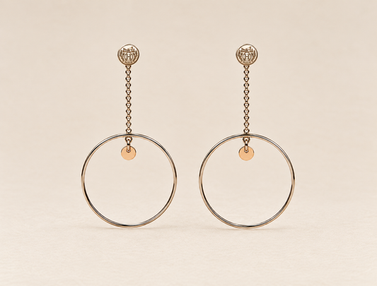 HERMÈS Boucles d'oreilles Ex-Libris