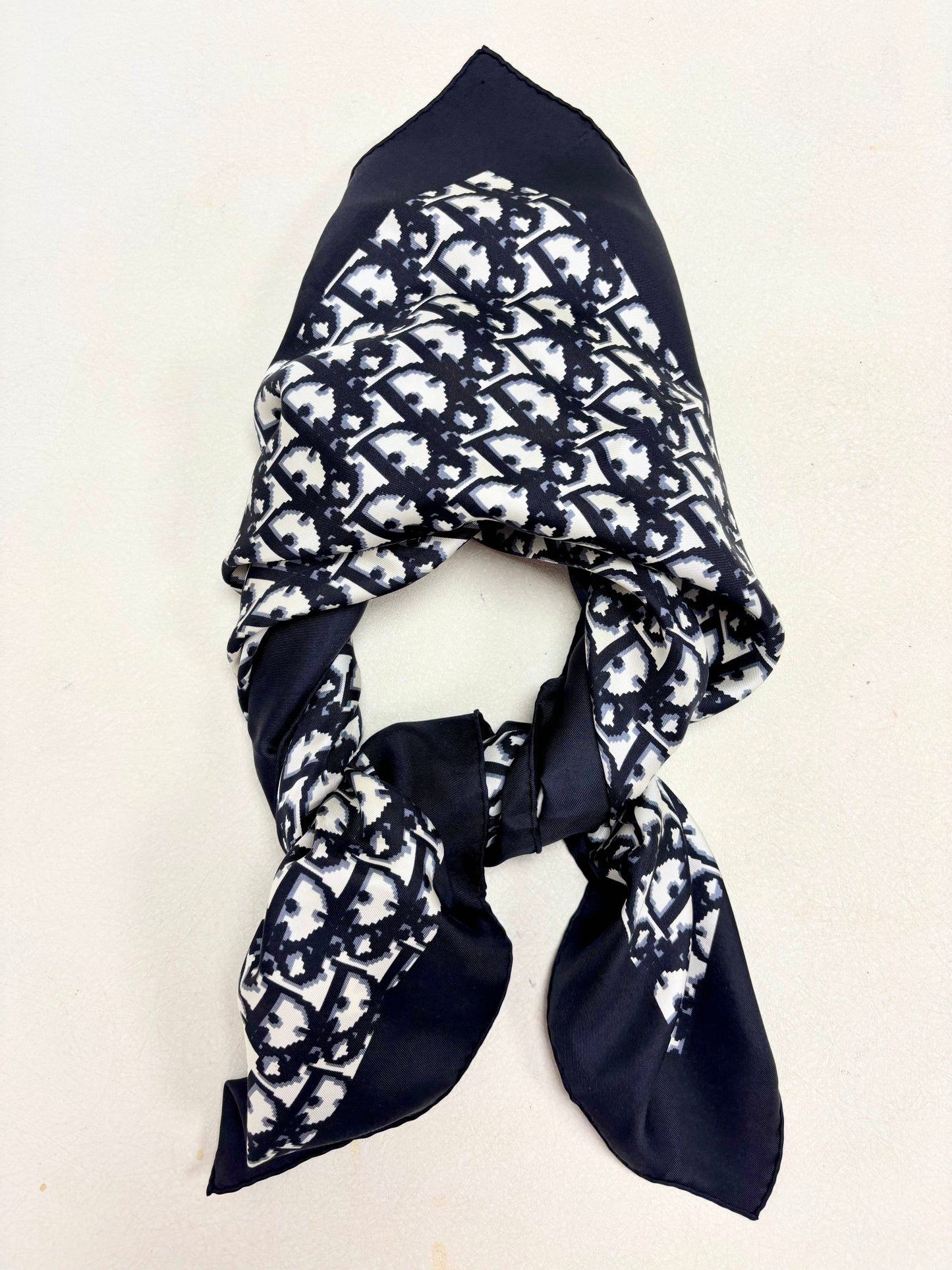 DIOR Foulard Carré Oblique en soie