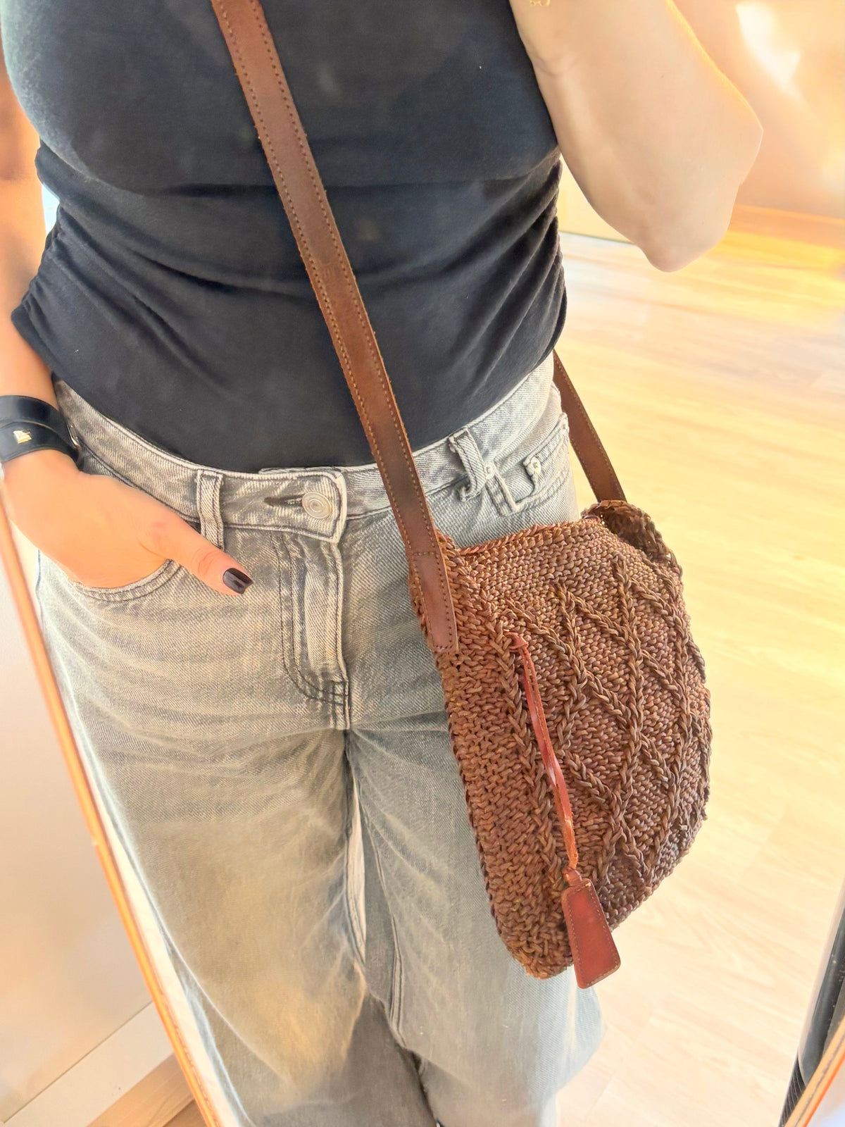 CHANEL Sac Cuir tressé