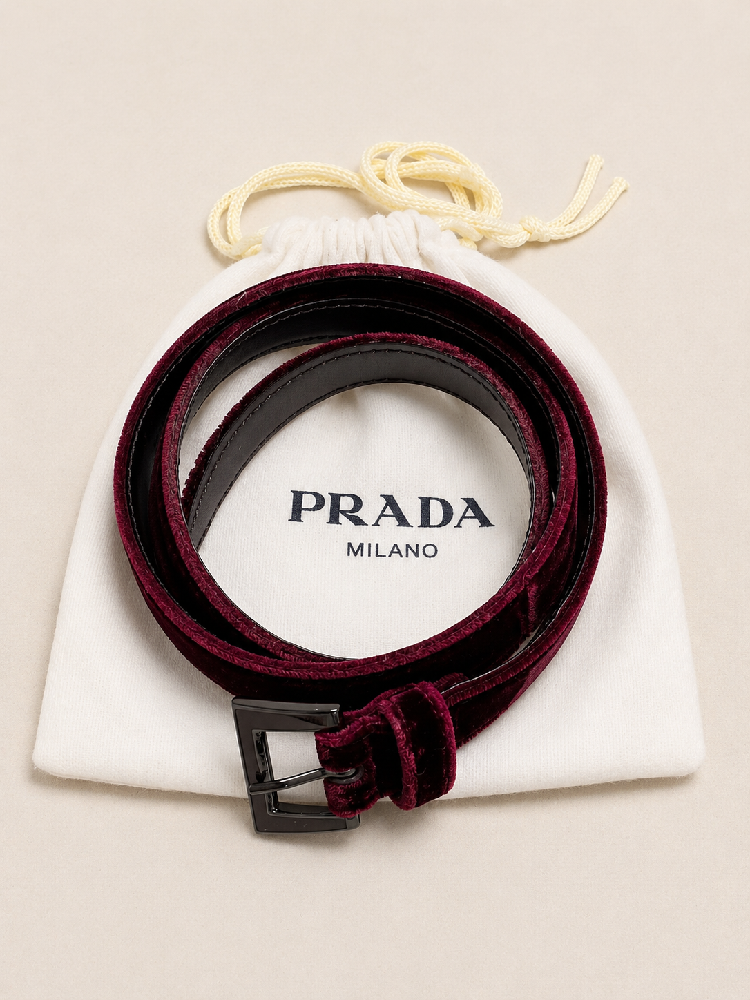 PRADA Ceinture en Velours