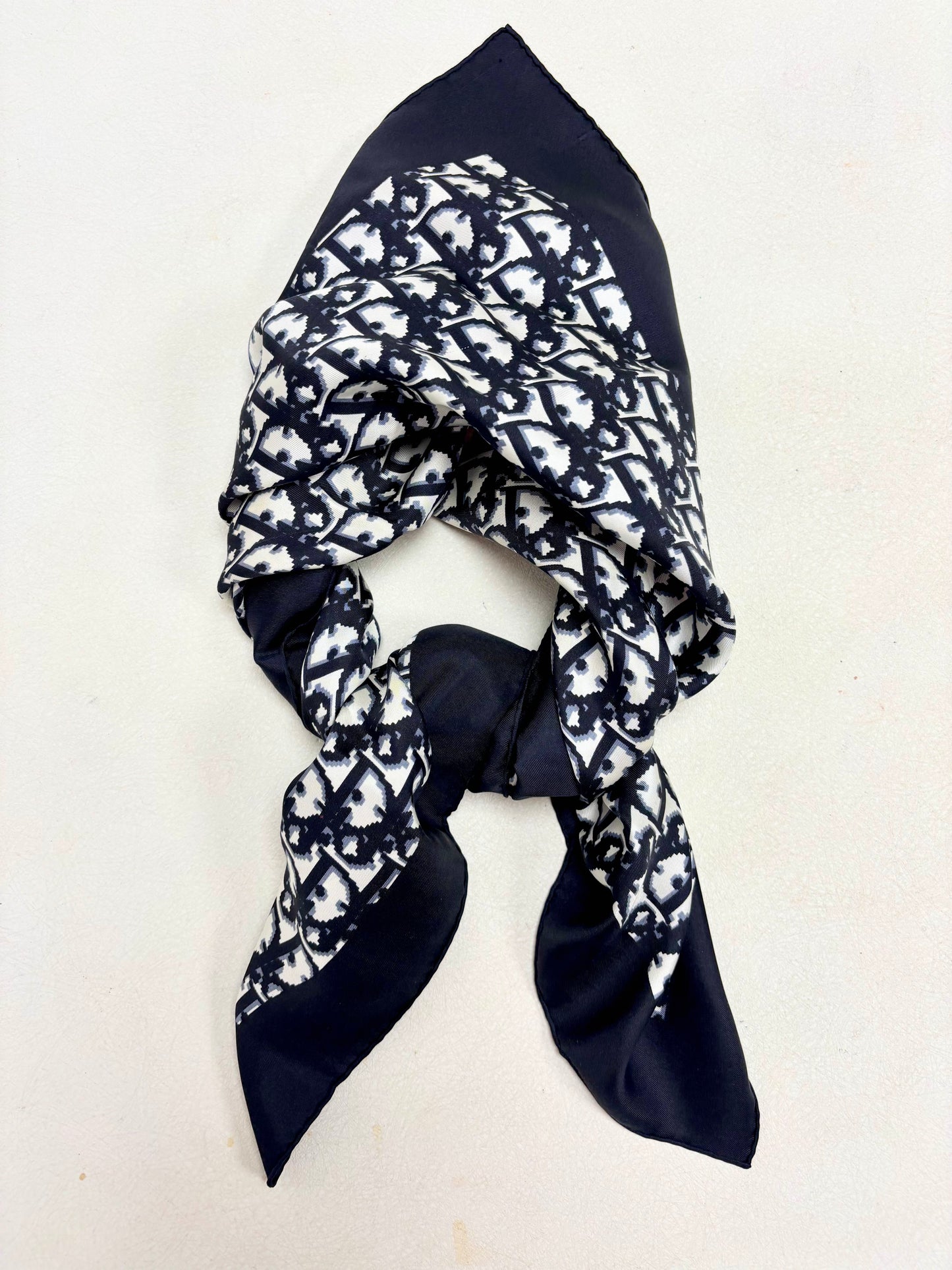 DIOR Foulard Carré Oblique en soie